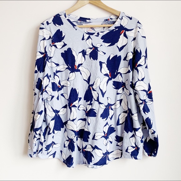 Joe Fresh Tops - joe fresh+ printed "cotton slub" long sleeve top